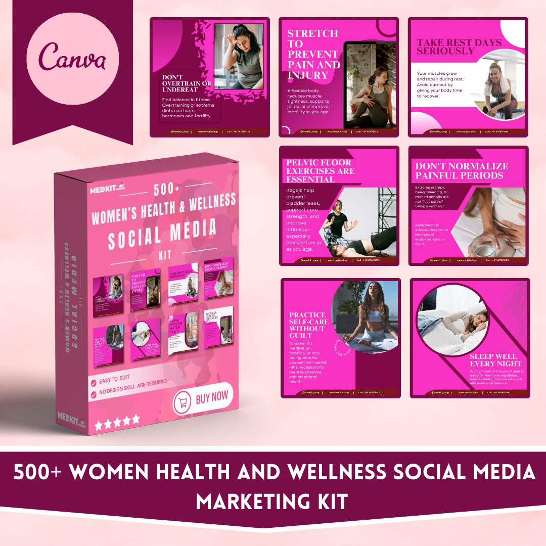 1 Women Health And Wellness Template Kit