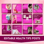 500+ Women Health And Wellness Social Media Canva Template - Image 2