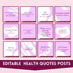 500+ Women Health And Wellness Social Media Canva Template - Image 3