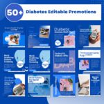 500+ Diabetes & Endocrinology Social Media Canva Template - Image 2