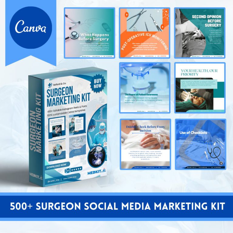 Surgeon social media Marketing Kit