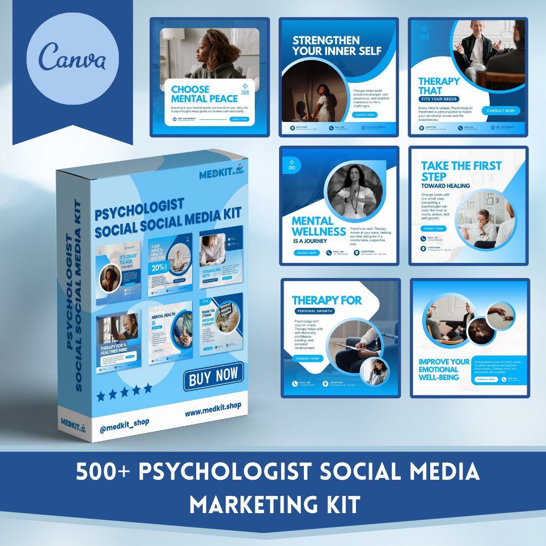 1 Psychologist Social Media Canva Templates