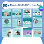 500+ Diabetes & Endocrinology Social Media Canva Template - Image 3
