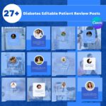 500+ Diabetes & Endocrinology Social Media Canva Template - Image 7
