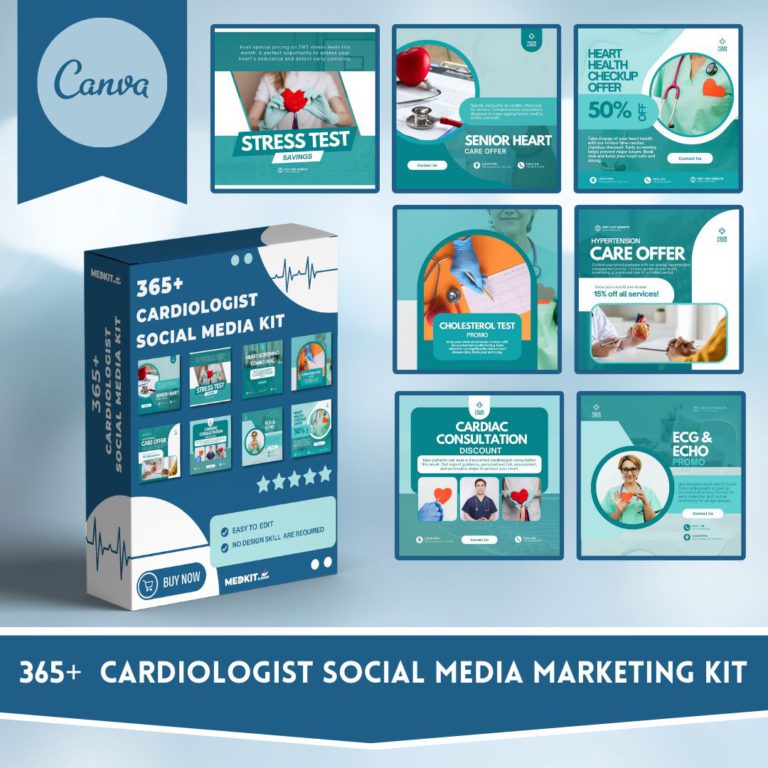 Cardiologist Social Media Canva Templates