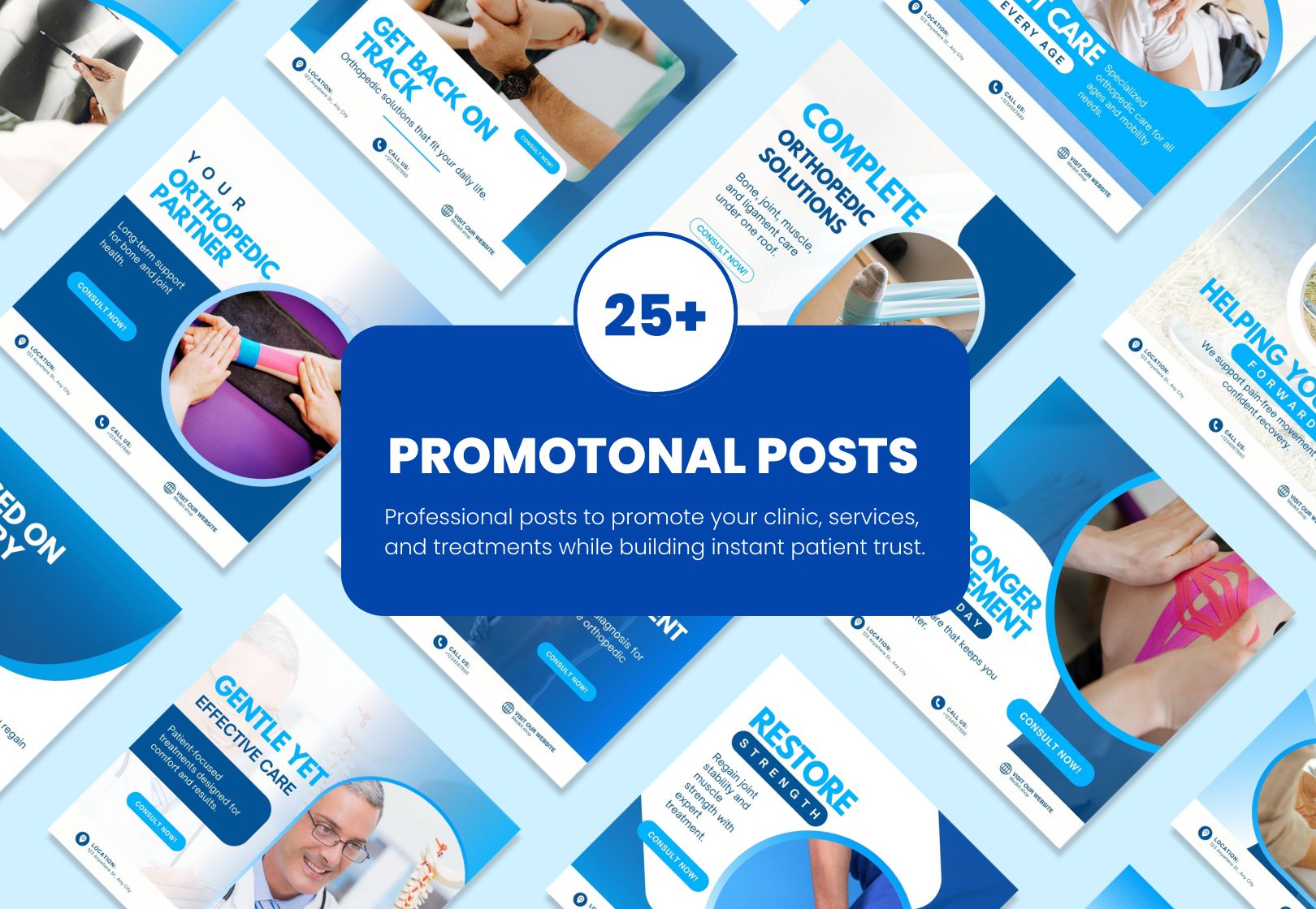 Orthopedic Social Media Canva Template 6 Copy of Medkit Orthopedic Posts Instragram Dem 1