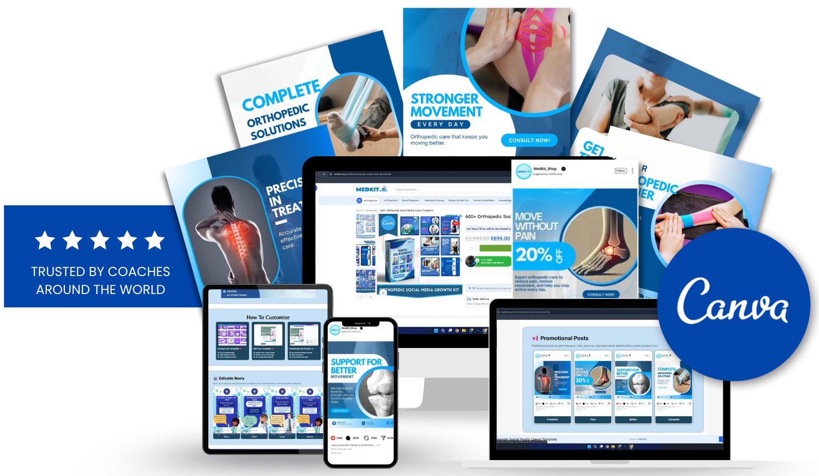 Orthopedic Social Media Canva Template 2 Copy of Medkit Orthopedic Still Posting Random Designs