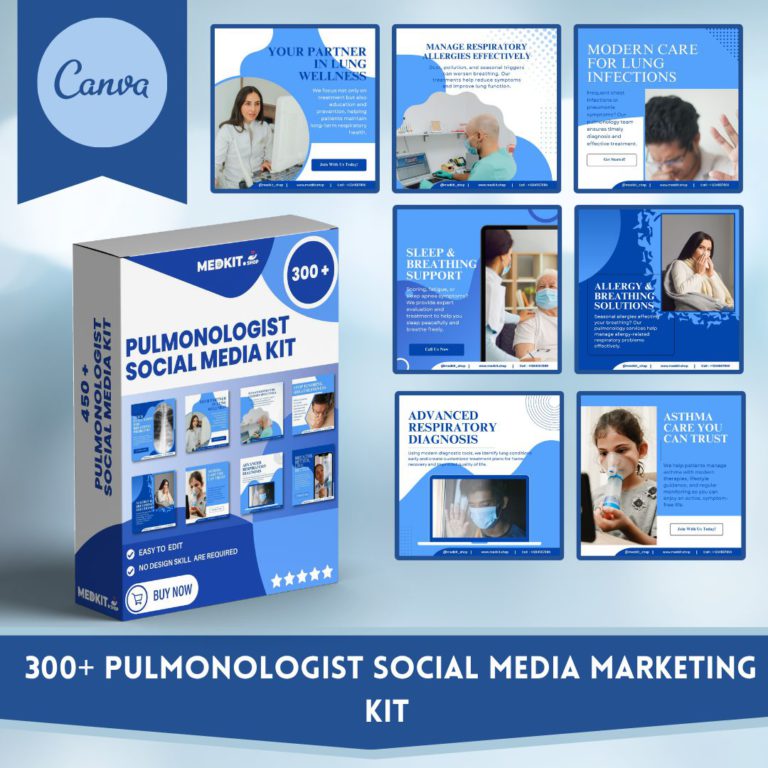 Pulmonologist Social Media Canva Templates