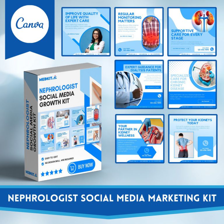 Nephrologist Social Media Canva Templates