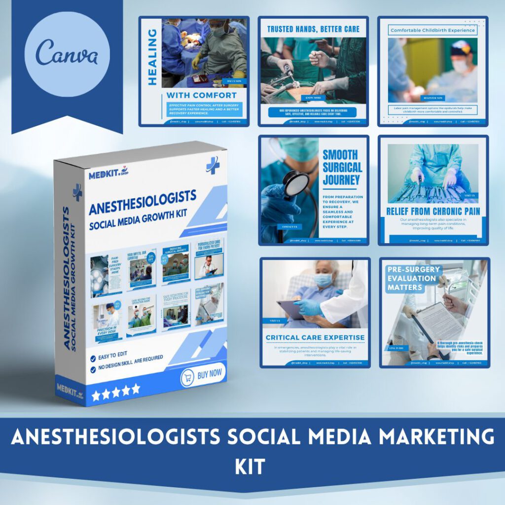 Anesthesiologists Social Media Canva Templates
