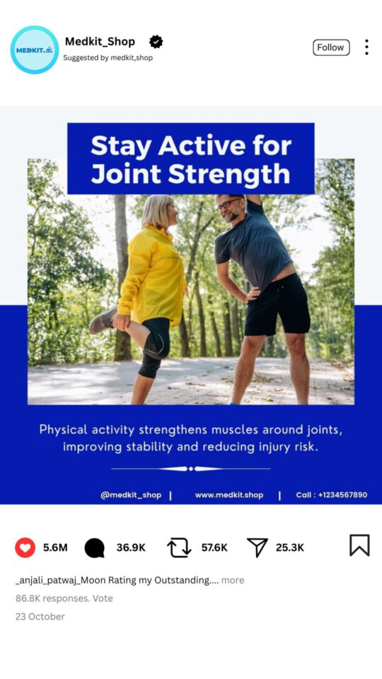 Editable Joint Health Education Posts